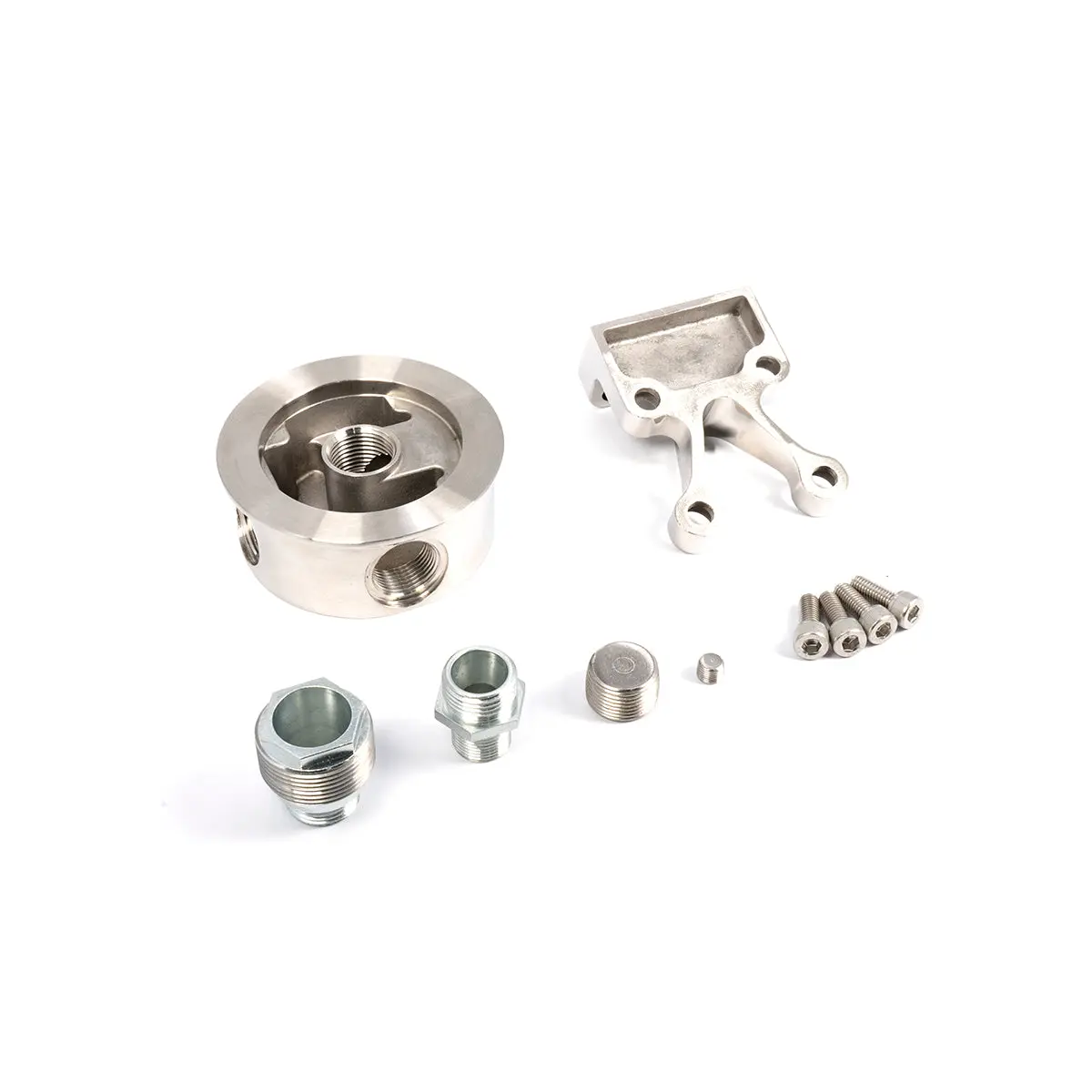 Remote Oil Filter Mount Kit - Polished 304 Stainless Steel - Image 3